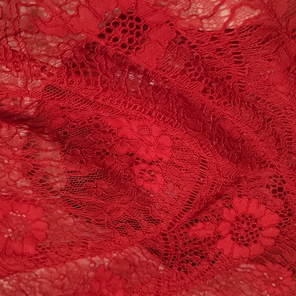 Free People Red Lace Top Size Large NWT - Picture 3 of 4